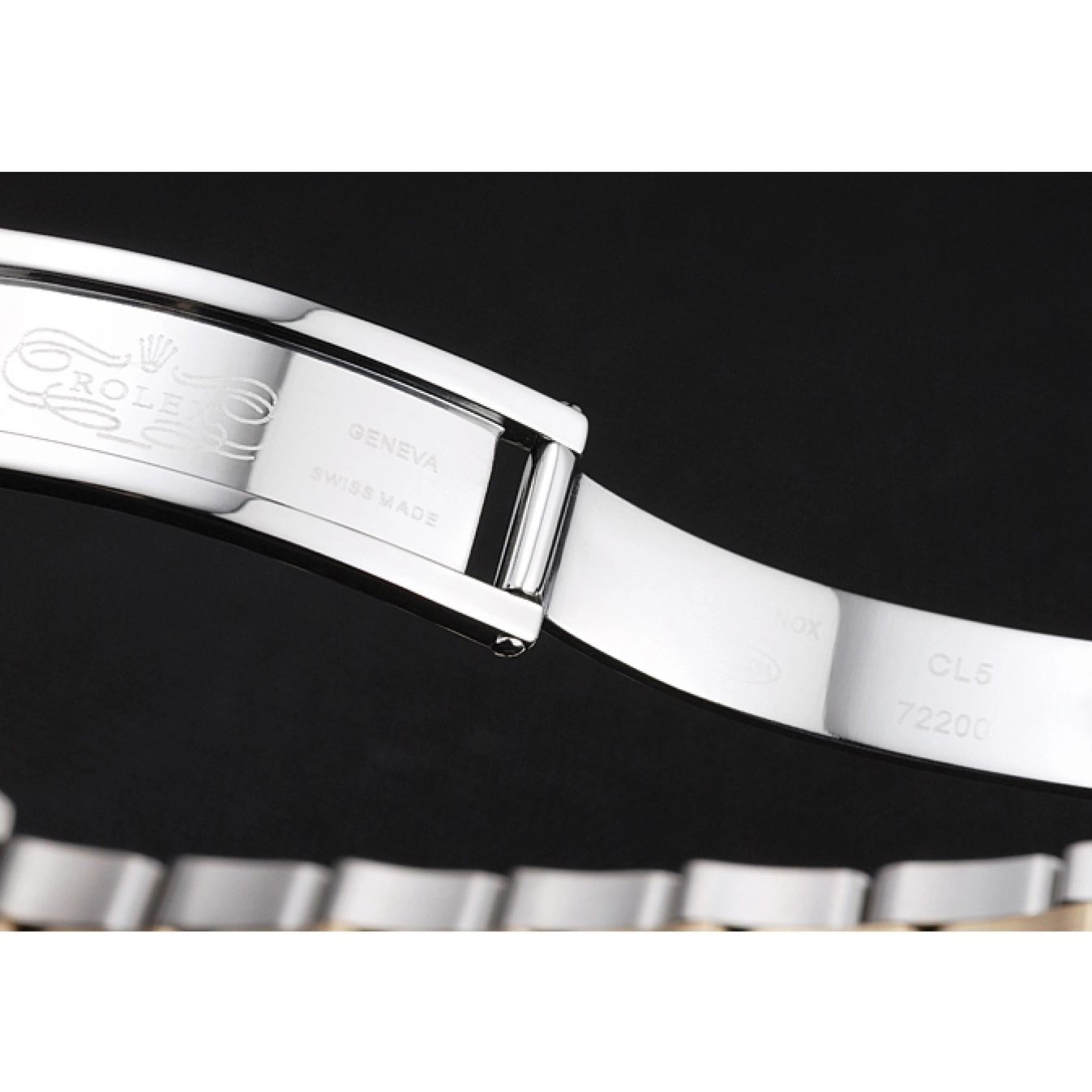 Aaa replica watch Case Tone Steel Yacht-Master Two Dial Stainless Bezel Gold White Swiss Bracelet Rolex 0725